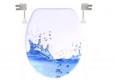 Duroplast műanyag WC ülőke - kék hullám